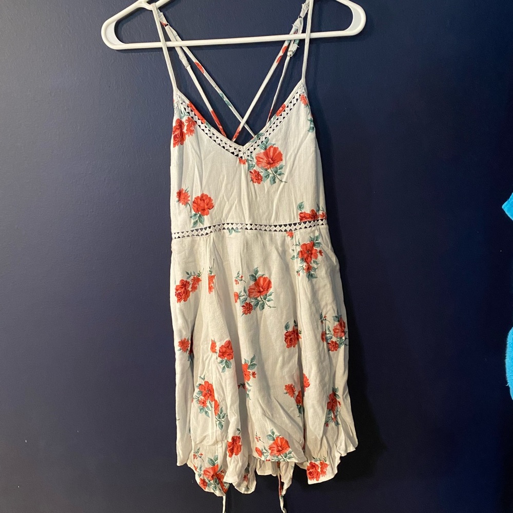 Blue Floral Mini Dress